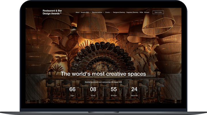Restaurant & Bar Design Awards laptop image