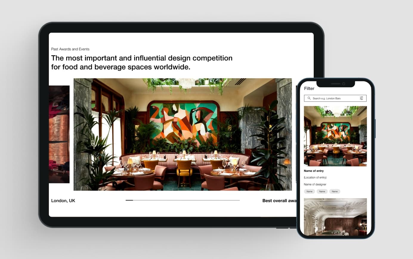 Restaurant & Bar Design Awards example slides