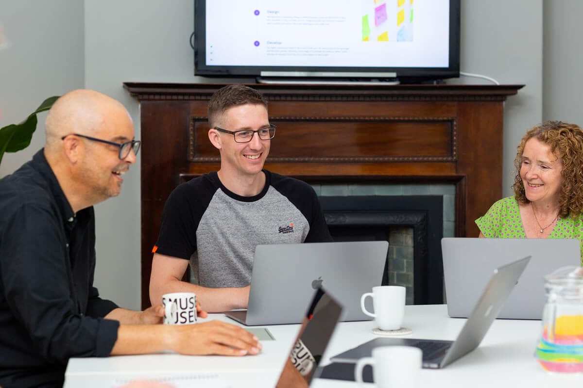 Core team members in a meeting