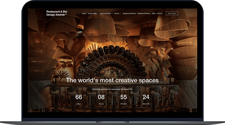 Restaurant & Bar Design Awards laptop image