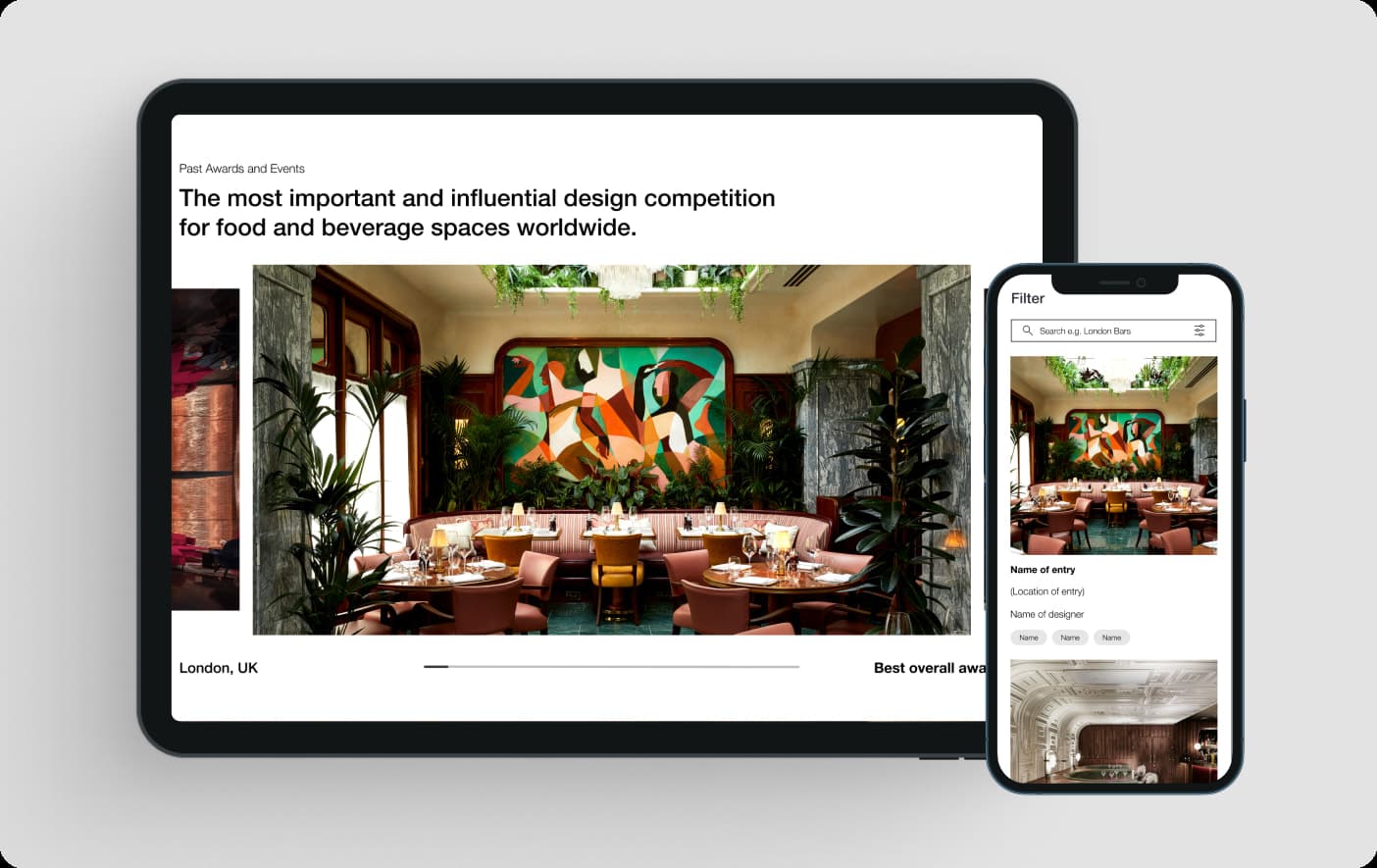 Restaurant & Bar Design Awards example slides